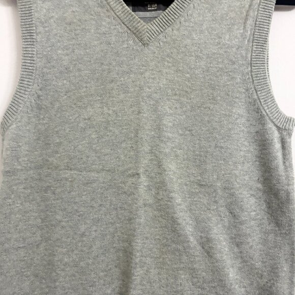 H&M Grey 100% Cotton Men's Sleeveless Sweater Vest - Sz Small - Picture 3 of 13